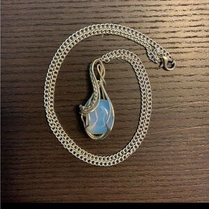 Handmade wire wrapped moonstone pendant✨